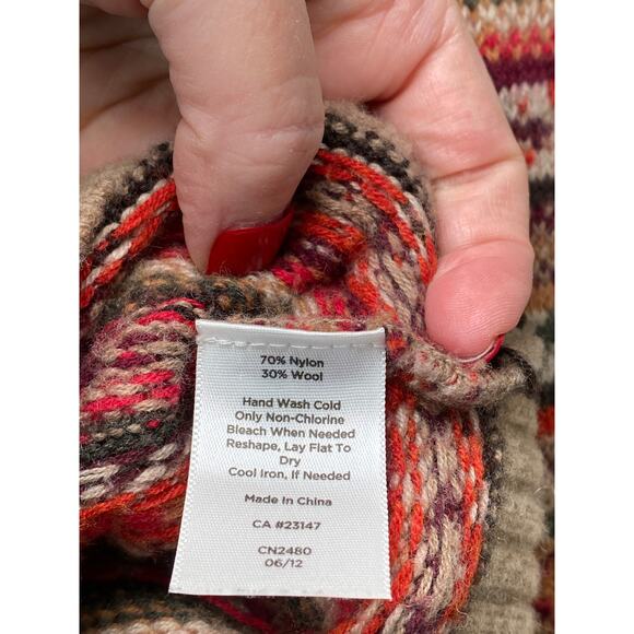 Talbots Nordic Fair Isle Cardigan Sweater Sz MP Scandinavian Cozy Luxury Wool - Picture 7 of 8